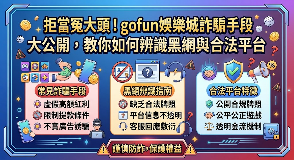 拒當冤大頭！gofun娛樂城詐騙手段大公開，教你如何辨識黑網與合法平台